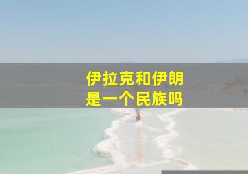 伊拉克和伊朗是一个民族吗