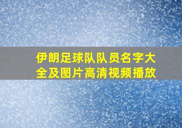 伊朗足球队队员名字大全及图片高清视频播放