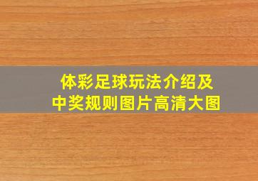 体彩足球玩法介绍及中奖规则图片高清大图