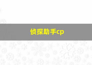 侦探助手cp