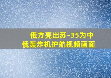 俄方亮出苏-35为中俄轰炸机护航视频画面