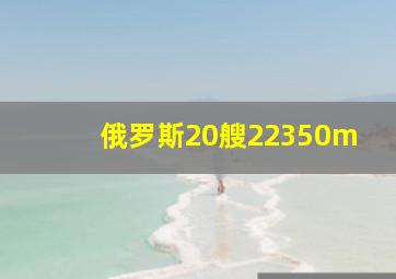 俄罗斯20艘22350m