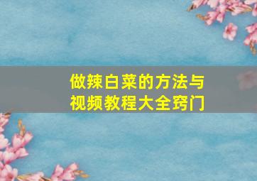 做辣白菜的方法与视频教程大全窍门