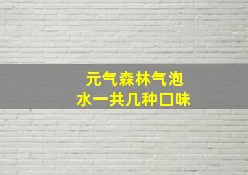 元气森林气泡水一共几种口味