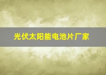 光伏太阳能电池片厂家