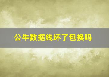 公牛数据线坏了包换吗