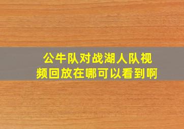 公牛队对战湖人队视频回放在哪可以看到啊