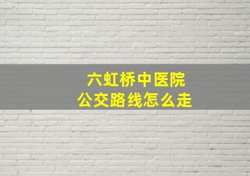 六虹桥中医院公交路线怎么走