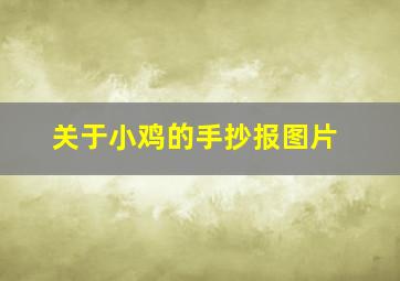 关于小鸡的手抄报图片