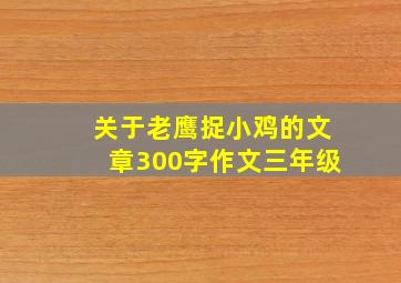 关于老鹰捉小鸡的文章300字作文三年级