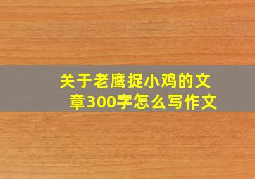 关于老鹰捉小鸡的文章300字怎么写作文