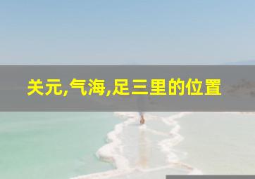 关元,气海,足三里的位置