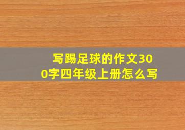 写踢足球的作文300字四年级上册怎么写