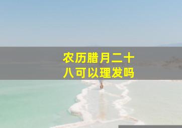 农历腊月二十八可以理发吗