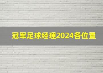 冠军足球经理2024各位置