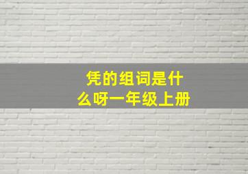 凭的组词是什么呀一年级上册