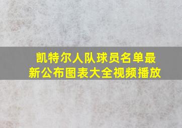 凯特尔人队球员名单最新公布图表大全视频播放