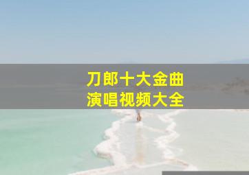 刀郎十大金曲演唱视频大全