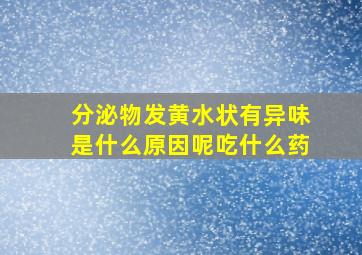 分泌物发黄水状有异味是什么原因呢吃什么药