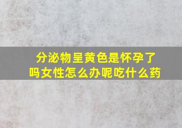 分泌物呈黄色是怀孕了吗女性怎么办呢吃什么药