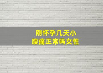 刚怀孕几天小腹痛正常吗女性