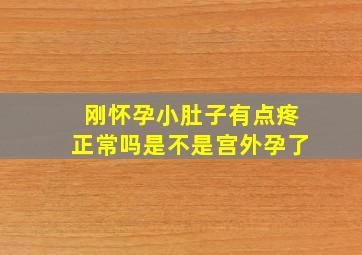 刚怀孕小肚子有点疼正常吗是不是宫外孕了