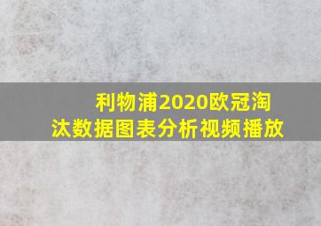 利物浦2020欧冠淘汰数据图表分析视频播放