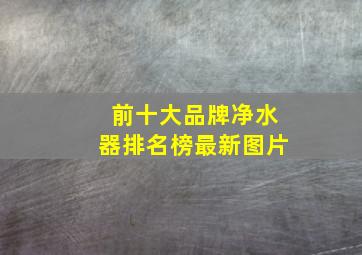 前十大品牌净水器排名榜最新图片