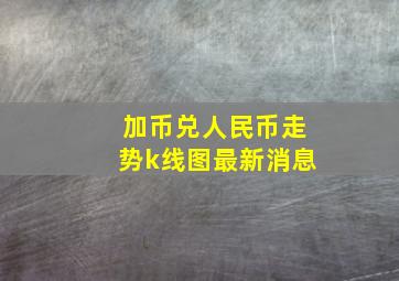 加币兑人民币走势k线图最新消息