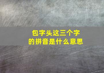 包字头这三个字的拼音是什么意思