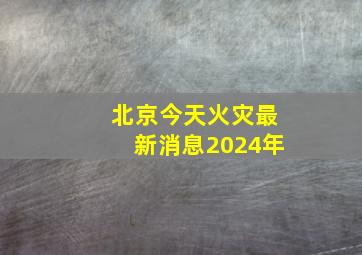 北京今天火灾最新消息2024年