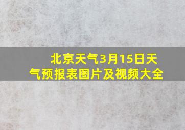 北京天气3月15日天气预报表图片及视频大全