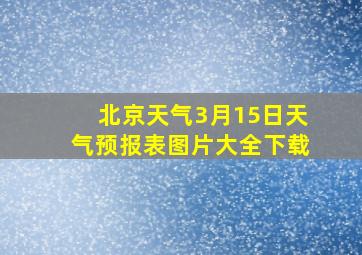 北京天气3月15日天气预报表图片大全下载