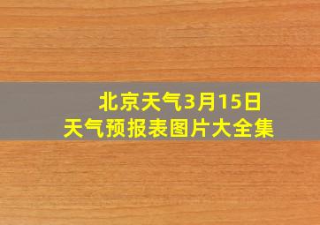 北京天气3月15日天气预报表图片大全集