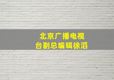 北京广播电视台副总编辑徐滔