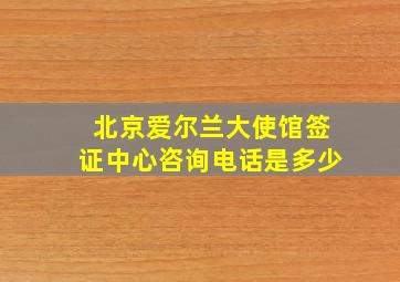 北京爱尔兰大使馆签证中心咨询电话是多少