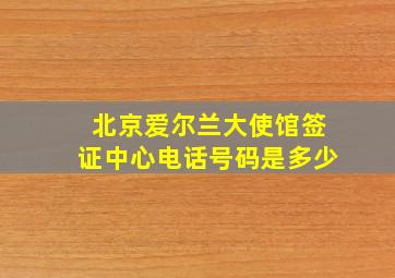 北京爱尔兰大使馆签证中心电话号码是多少