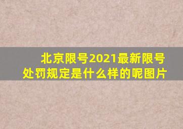 北京限号2021最新限号处罚规定是什么样的呢图片