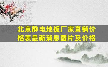 北京静电地板厂家直销价格表最新消息图片及价格