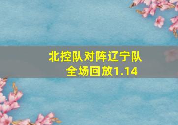 北控队对阵辽宁队全场回放1.14