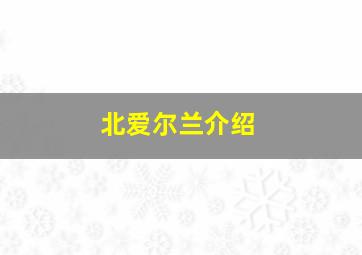 北爱尔兰介绍