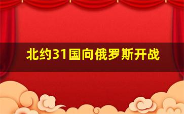 北约31国向俄罗斯开战