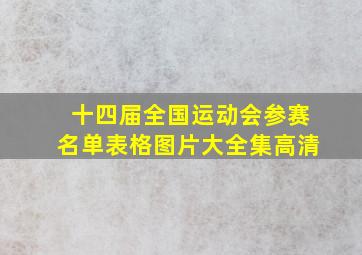 十四届全国运动会参赛名单表格图片大全集高清