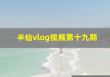 半仙vlog视频第十九期