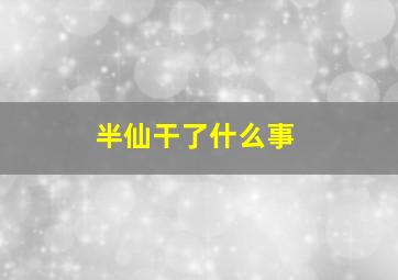 半仙干了什么事