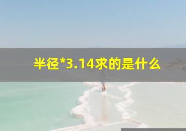 半径*3.14求的是什么