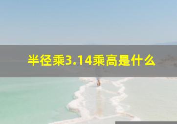 半径乘3.14乘高是什么