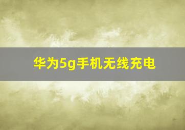 华为5g手机无线充电