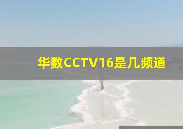 华数CCTV16是几频道