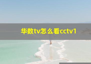 华数tv怎么看cctv1